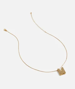 GOLD BUBBLE ALPHABET NECKLACE