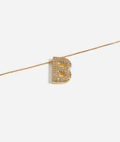 GOLD BUBBLE ALPHABET NECKLACE