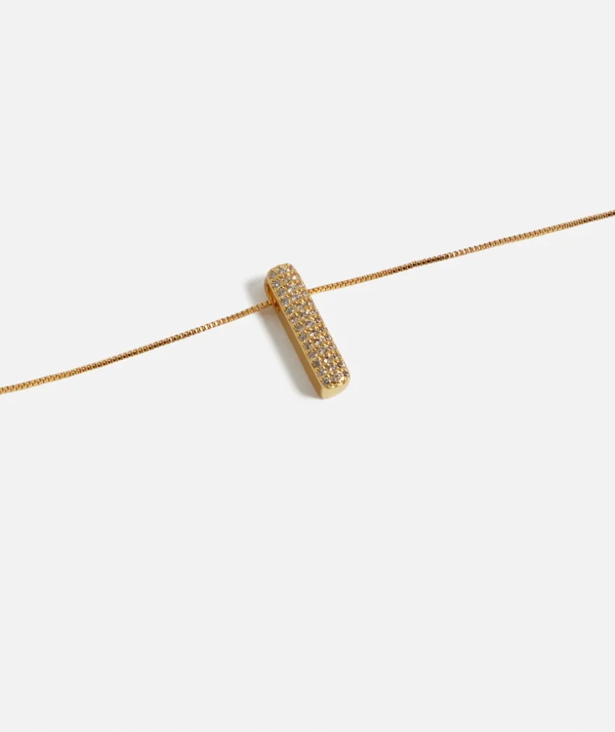 GOLD BUBBLE ALPHABET NECKLACE