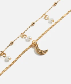 GOLD CELESTIAL PEARL MOON NECKLACE PACK