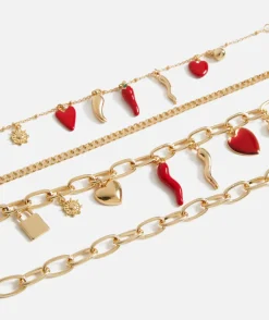 GOLD CHILLI & CHARM BRACELET PACK