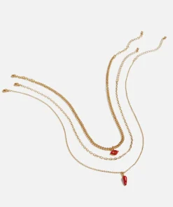 GOLD CHILLI PENDANT NECKLACE PACK