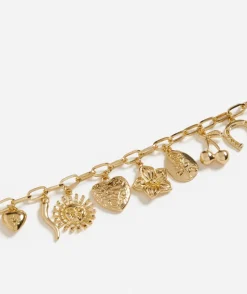 GOLD CHUNKY CHARM BRACELET