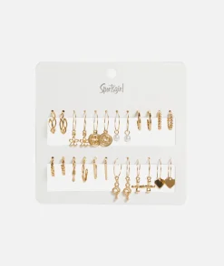 GOLD DAINTY CELESTIAL HOOP EARRING PACK