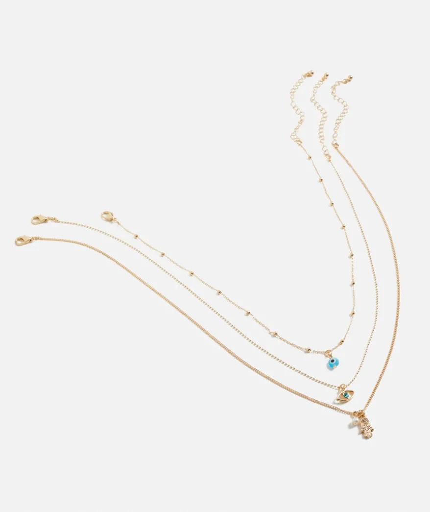 GOLD EVIL EYE NECKLACE PACK