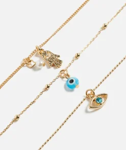 GOLD EVIL EYE NECKLACE PACK