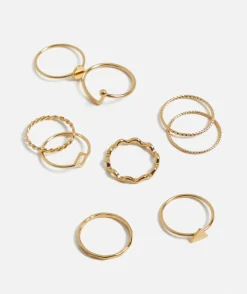 GOLD FINE LINE RING STACK