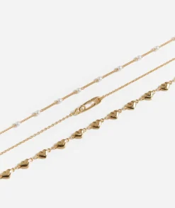 GOLD HEART LAYERED NECKLACE PACK