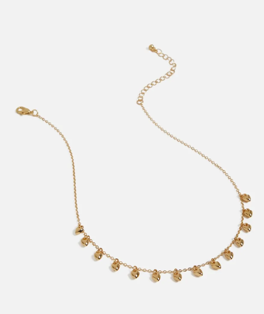GOLD HEARTS PENDANT NECKLACE