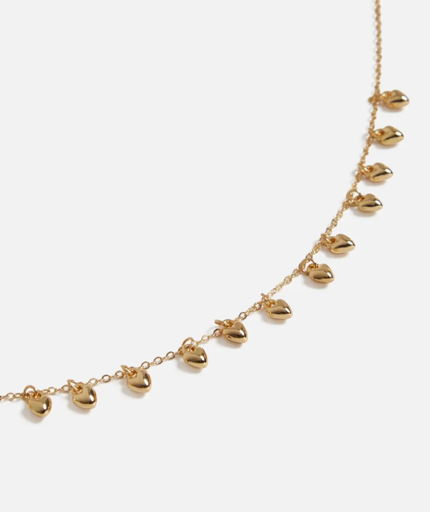 GOLD HEARTS PENDANT NECKLACE