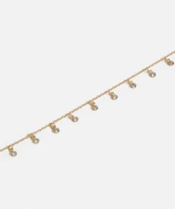 GOLD JEWEL DROP PENDANT NECKLACE