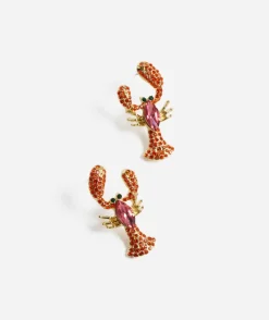 GOLD JEWEL LOBSTER STUD EARRING