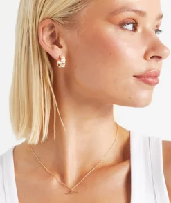 GOLD MIXED STUD HOOP EARRING PACK