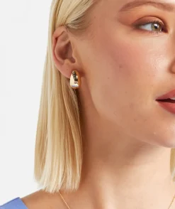 GOLD MIXED STUD HOOP EARRING PACK