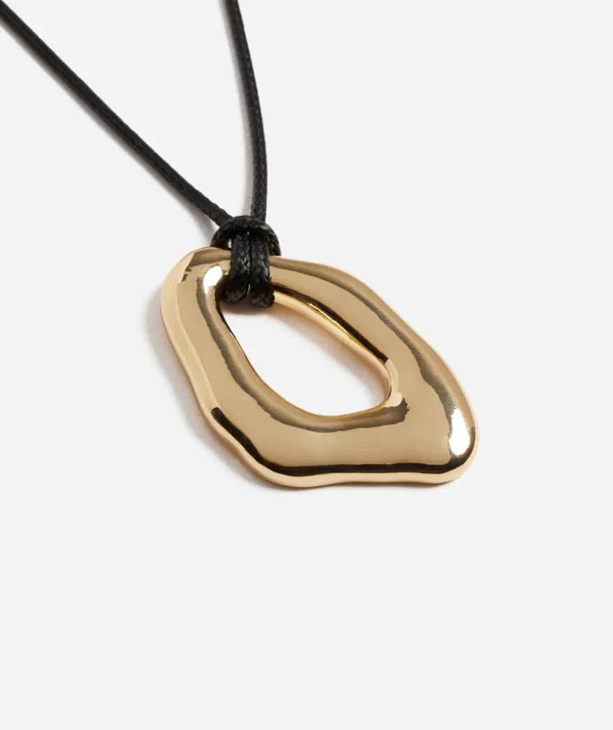 GOLD MOLTEN CHARM ROPE NECKLACE