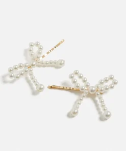 GOLD PEARL BOW HAIR PIN PACK