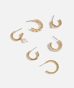 GOLD PEARL DROP HOOP PACK
