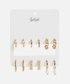 GOLD PEARL DROP HOOP PACK