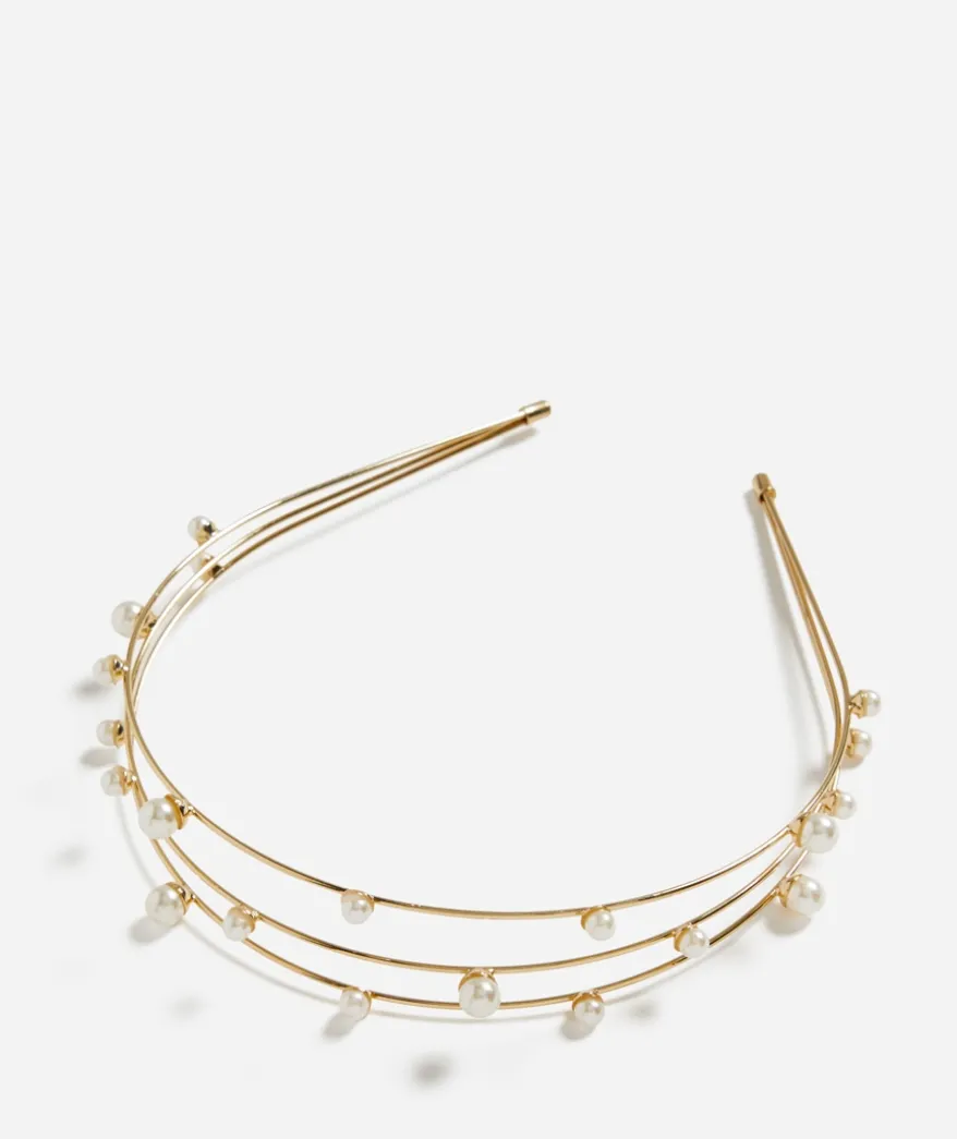 GOLD PEARL HEADBAND
