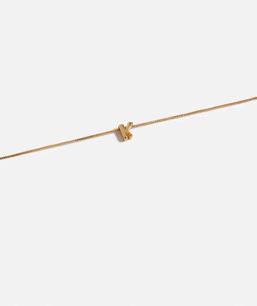 GOLD PLATED ALPHABET NECKLACE