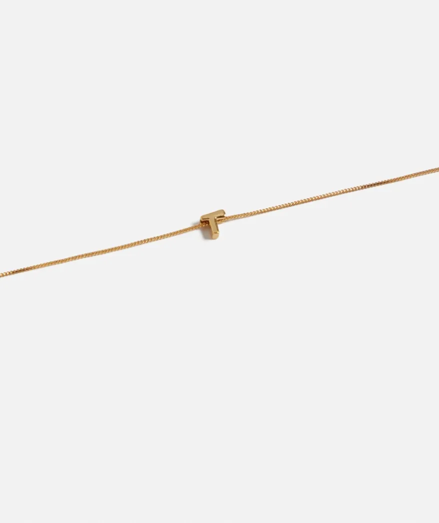 GOLD PLATED ALPHABET NECKLACE