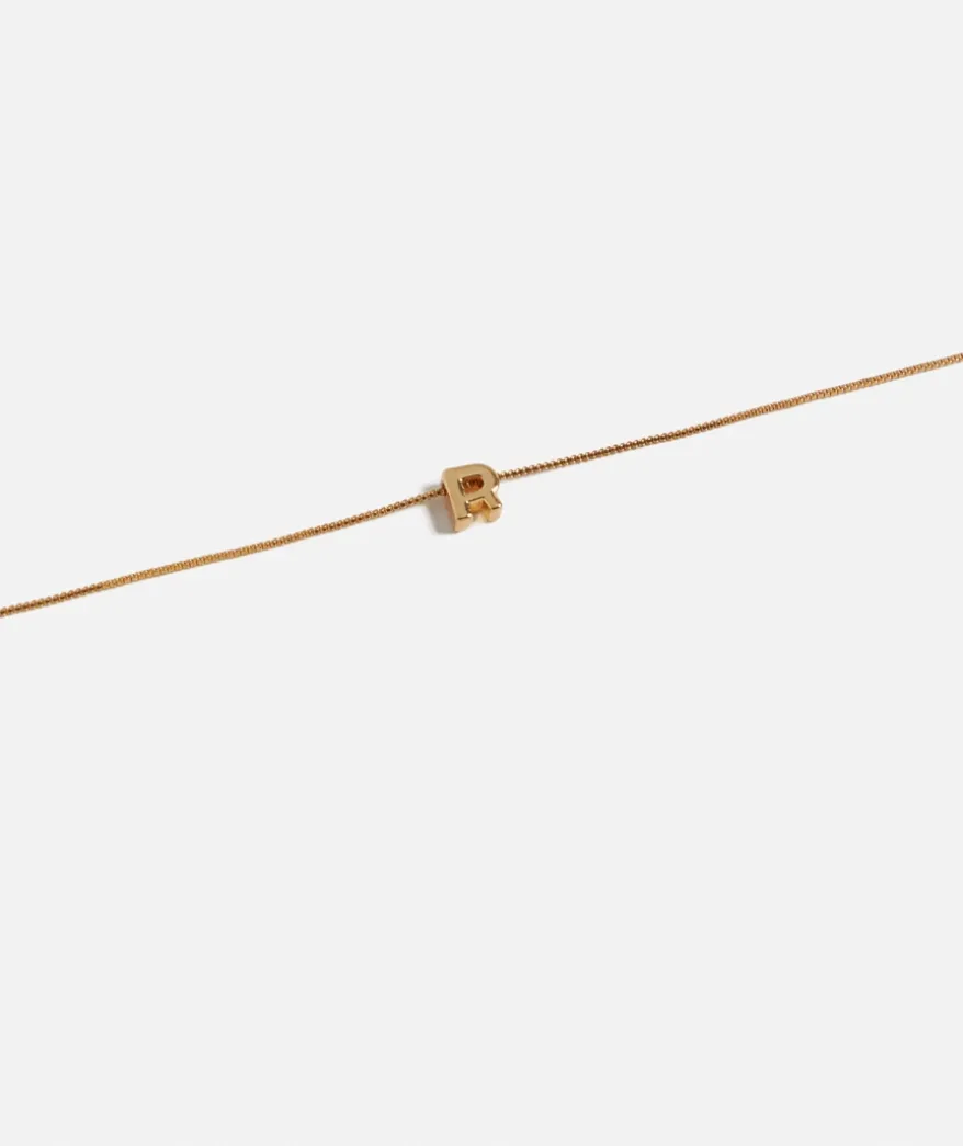 GOLD PLATED ALPHABET NECKLACE