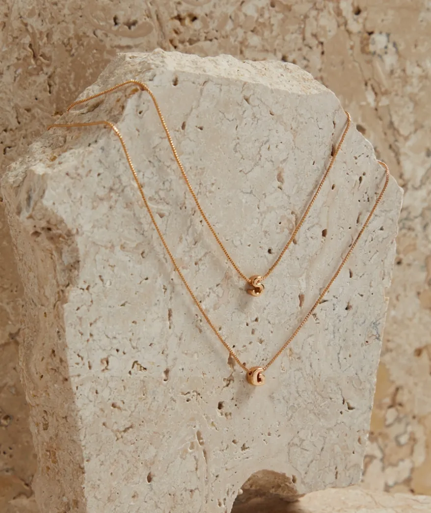 GOLD PLATED ALPHABET NECKLACE