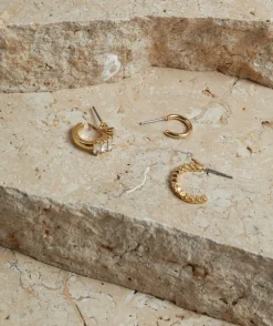 GOLD PLATED BAGUETTE HOOP PACK
