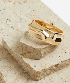 GOLD PLATED BEATEN BANGLE