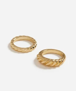 GOLD PLATED CROISSANT RING PACK
