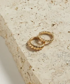 GOLD PLATED CROISSANT RING PACK