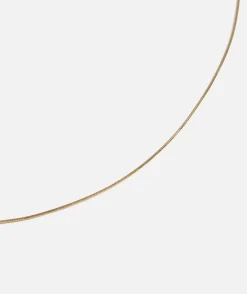 GOLD PLATED FINE BOX CHAIN NECKLACE
