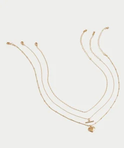 GOLD PLATED HEART PENDANT NECKLACE PACK