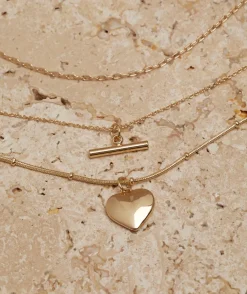 GOLD PLATED HEART PENDANT NECKLACE PACK