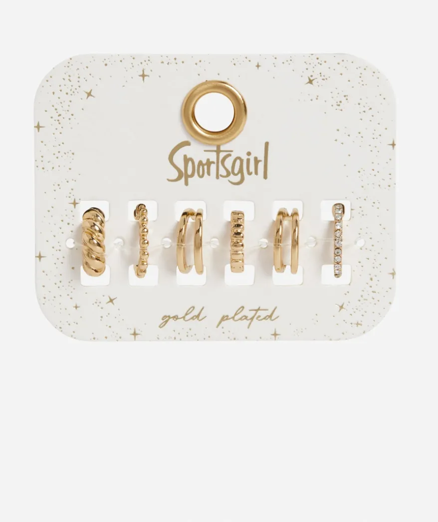 GOLD PLATED HOOP AND EAR CUFF PACK