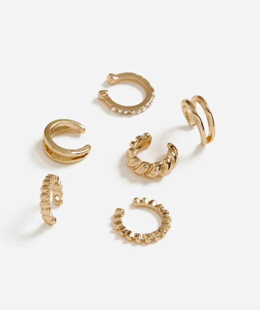 GOLD PLATED HOOP AND EAR CUFF PACK