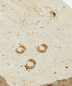 GOLD PLATED JEWEL EARRING PACK