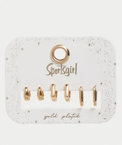 GOLD PLATED MINI MIXED HOOP PACK