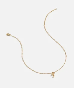 GOLD PLATED PEARL ALPHABET NECKLACE