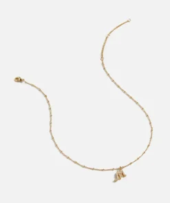 GOLD PLATED PEARL ALPHABET NECKLACE