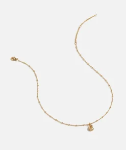 GOLD PLATED PEARL ALPHABET NECKLACE