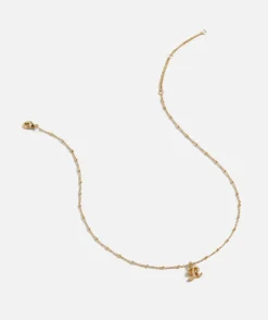 GOLD PLATED PEARL ALPHABET NECKLACE