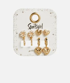 GOLD PLATED PEARL CELESTIAL EARRING PACK