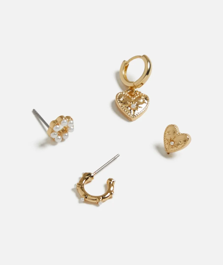 GOLD PLATED PEARL CELESTIAL EARRING PACK