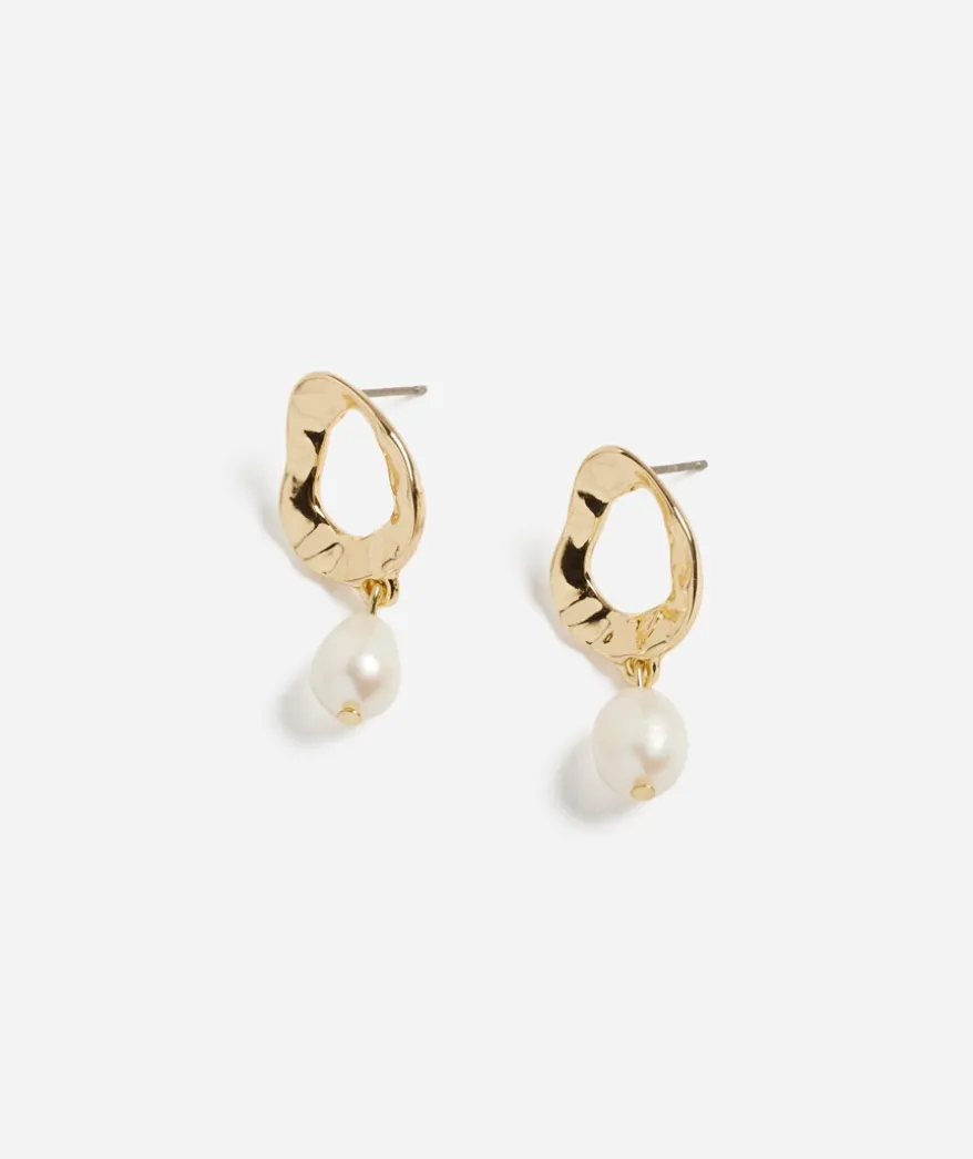 GOLD PLATED PEARL DROP EARRING