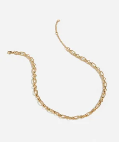 GOLD PLATED ROUNDED CHUNKY CHAIN NECKLACE