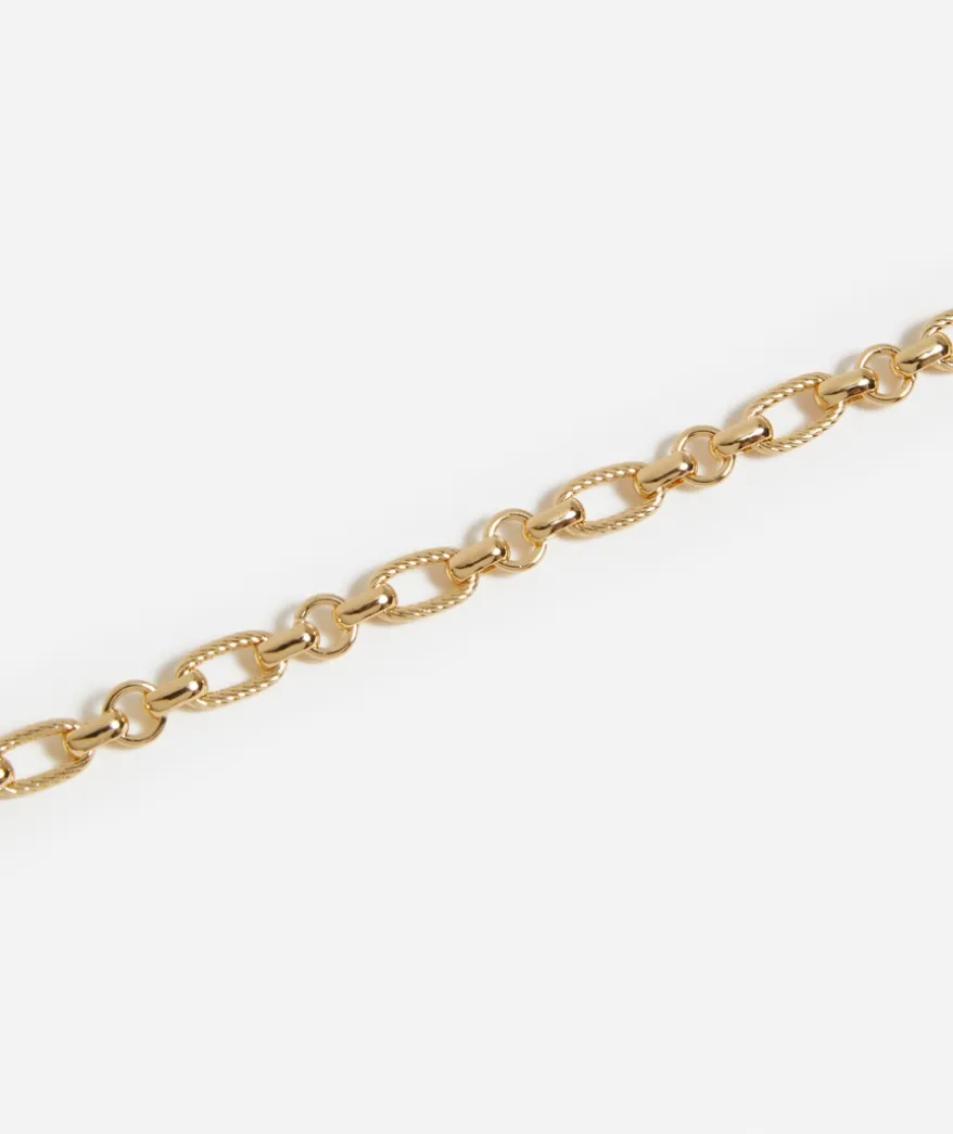 GOLD PLATED ROUNDED CHUNKY CHAIN NECKLACE