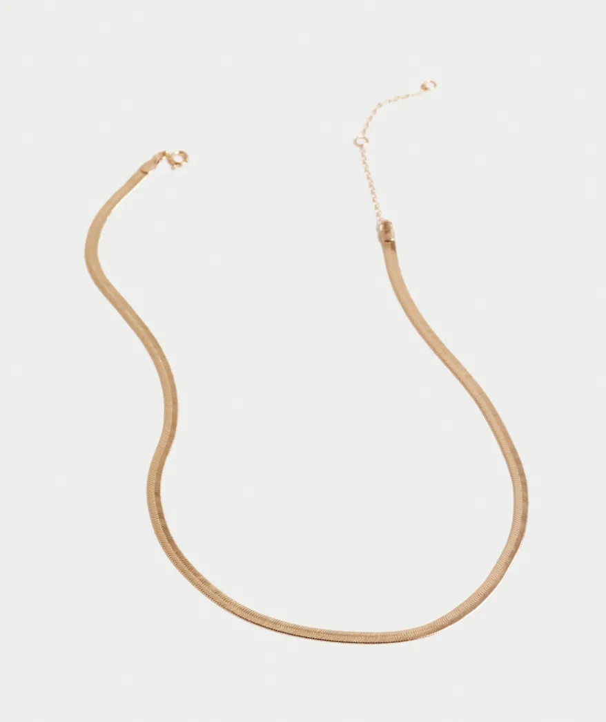 GOLD PLATED SNAKE CHAIN NECKLACE