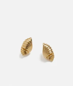 GOLD PLATED SOFT SHELL EARRING