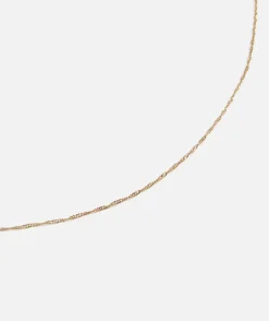 GOLD PLATED THIN TWIST NECKLACE